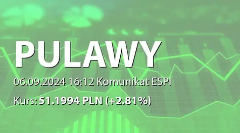 Grupa Azoty Zakłady Azotowe Puławy S.A.: Zwołanie Nadzwyczajnego Walnego Zgromadzenia Grupy Azoty Zakłady Azotowe „Puławy” S.A. na dzień 4 października 2024 roku. (2024-09-06)