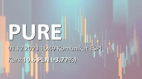 Pure Biologics S.A.: Podwyższenie kapitału w wyniku wydania akcji serii F (2023-12-01)