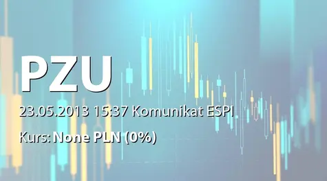 Powszechny Zakład Ubezpieczeń S.A.: WZA - podjęte uchwały: wypłata dywidendy - 29,70 zł (2013-05-23)