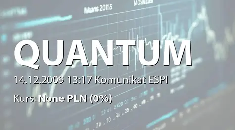 Quantum Software S.A.: Sprzedaż akcji przez osobę powiązaną (2009-12-14)