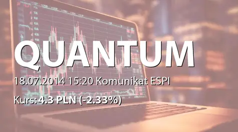 Quantum Software S.A.: Sprzedaż akcji przez Quantum Assets sp. z o.o. (2014-07-18)