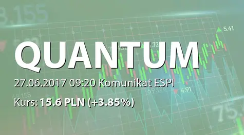 Quantum Software S.A.: Wypłata dywidendy - 1,46 PLN (2017-06-27)