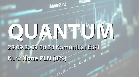 Quantum Software S.A.: Zakup akcji własnych (2009-09-28)