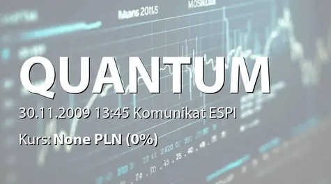 Quantum Software S.A.: Zakup akcji własnych (2009-11-30)