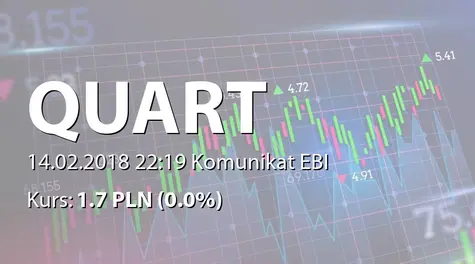 Quart Development S.A.: WybĂłr audytora - Agnecja Biegłych RewidentĂłw Tax-2 sp. z o.o. (2018-02-14)