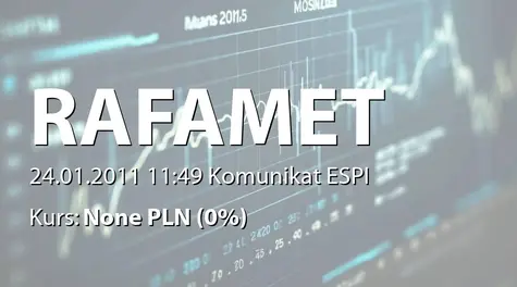 Fabryka Obrabiarek Rafamet S.A.: Informacja o rozpoczęciu procedury poszukiwania inwestora  (2011-01-24)