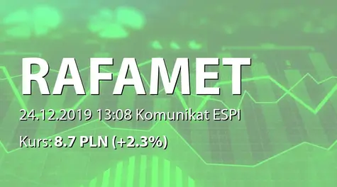 Fabryka Obrabiarek Rafamet S.A.: Zakup akcji przez Promack (2019-12-24)
