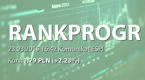 Rank Progress S.A.: SA-R 2014 (2015-03-23)