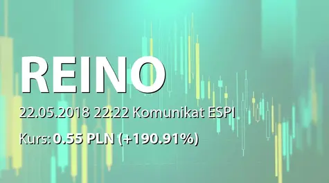 REINO Capital S.A.: Umowa zobowiązująca do sprzedaży akcji Spółki w ramach wezwania (2018-05-22)