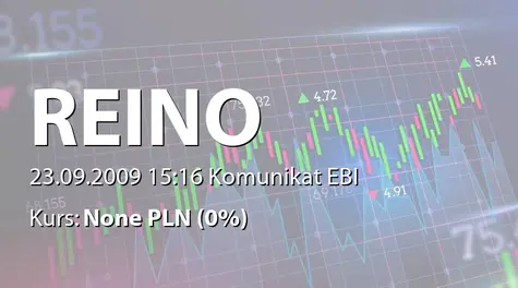 REINO Capital S.A.: Wniesienie powództwa o uchylenie lub stwierdzenie nieważności uchwały WZA (2009-09-23)