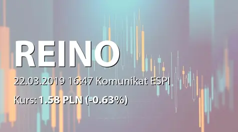 REINO Capital S.A.: Zmiana terminu przekazania SA-R 2018 i SA-RS 2018 (2019-03-22)