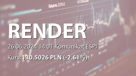 Render Cube S.A.: ZWZ - podjęte uchwały: wypłata dywidendy - 5,60 PLN, zmiany w RN (2024-06-26)