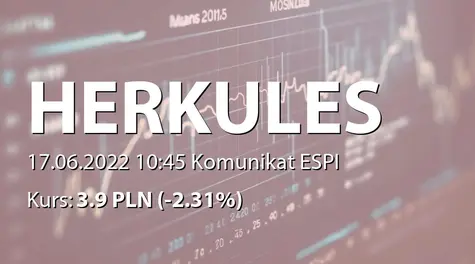 Herkules S.A. w restrukturyzacji: Rezygnacja członka RN (2022-06-17)