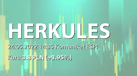 Herkules S.A. w restrukturyzacji: Rezygnacja Wiceprezesa Zarządu (2022-05-24)