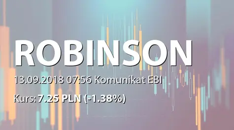 Robinson Europe S.A.: SA-Q3 2017/2018 (2018-09-13)