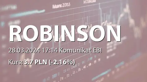Robinson Europe S.A.: Wypłata dywidendy - 0,05 PLN (2024-03-28)