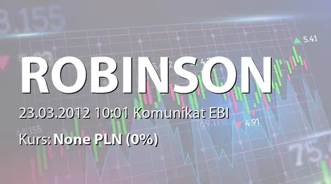 Robinson Europe S.A.: Zakończenie subskrypcji akcji na okaziciela serii C i D spółki ROBINSON EUROPE S.A. (2012-03-23)