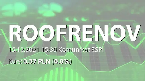 Roof Renovation S.A.: Sprzedaż akcji przez Urszulę Radwańską (2021-12-15)
