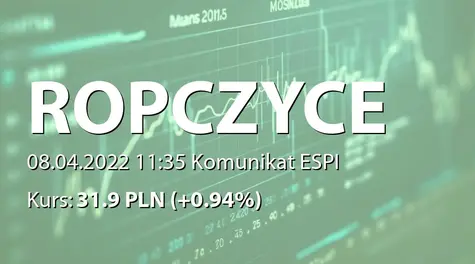 Zakłady Magnezytowe ROPCZYCE S.A.: Wypłata dywidendy - 1,30 PLN (2022-04-08)