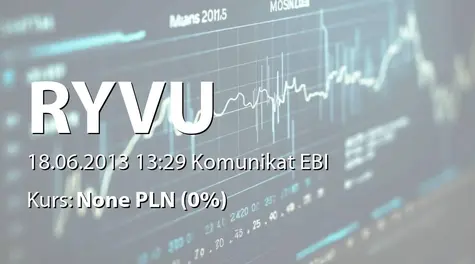 Ryvu Therapeutics S.A.: Informacja od Orion Pharma z Finlandii o zatrzymaniu rozwoju projektu SEL 103 (2013-06-18)