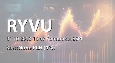 Ryvu Therapeutics S.A.: Zmiana porządku obrad WZA zwołanego na dzień 21 października 2013 r (2013-10-01)