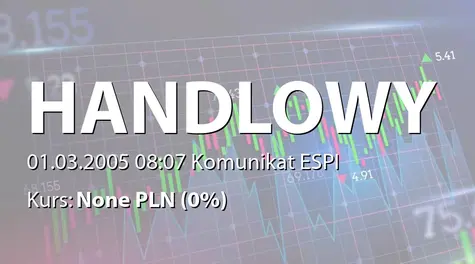 Bank Handlowy w Warszawie S.A.: SA-QSr4 2004 (2005-03-01)