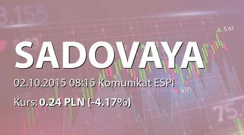 Sadovaya Group S.A.: Change of the date for Semi-Annual financial report 2015 (2015-10-02)