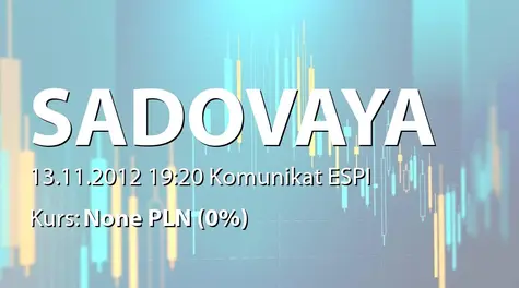 Sadovaya Group S.A.: SA-QS3 2012 - wersja angielska (2012-11-13)