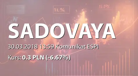 Sadovaya Group S.A.: SA-RS 2016 - wersja angielska (2018-03-30)