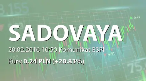 Sadovaya Group S.A.: Terminy przekazywania raportów w 2016 roku (2016-02-20)