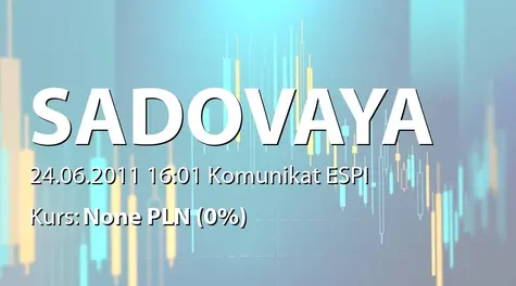 Sadovaya Group S.A.: Update on operations and financial outlook for 2011-2012 (2011-06-24)