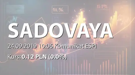 Sadovaya Group S.A.: Zmiana adresu siedziby Spółki (2019-09-24)