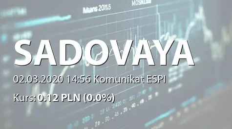 Sadovaya Group S.A.: ZWZ - projekty uchwał: zezwolenie na przeniesienie do zewnętrznego długoterminowego zarządu spółek zależnych znajdujących się we wschodniej części Ukrainy (2020-03-02)