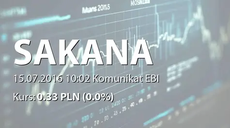 Sakana S.A.: Informacje na temat rozprawy (2016-07-15)