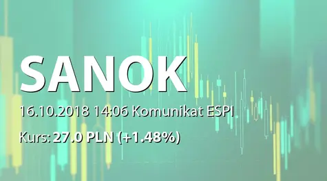 Sanok Rubber Company S.A.: Nabycie akcji przez OFE PZU Złota Jesień (2018-10-16)