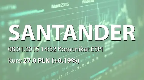 Banco Santander S.A.: Capital increase (2015-01-08)