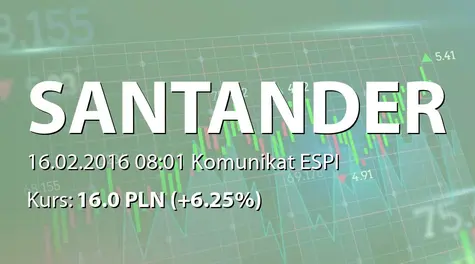 Banco Santander S.A.: ZWZ - projekty uchwał: zmiany w Radzie Dyrektorów, podwyższenie kapitału (2016-02-16)