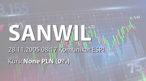 Sanwil Holding S.A.: Uruchomienie nowej linii technologicznej (2005-11-28)