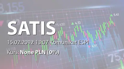 Satis Group S.A.: Zmiana terminu przekazania raportu SA-Q4 2011 (2012-02-15)