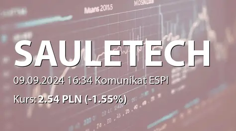 Saule Technologies S.A.: Nadzwyczajne Walne Zgromadzenie Spółki – znaczący akcjonariusze (2024-09-09)