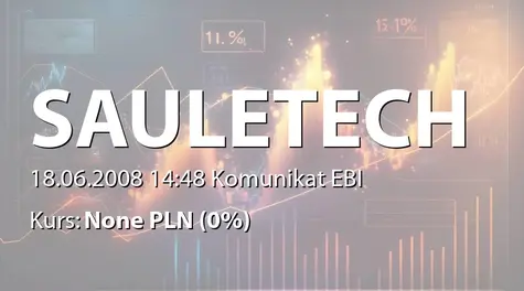 Saule Technologies S.A.: Przydział akcji nowej emisji serii D (2008-06-18)