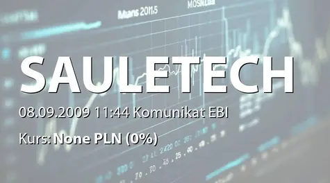 Saule Technologies S.A.: Rejestracja zmian statutu (2009-09-08)