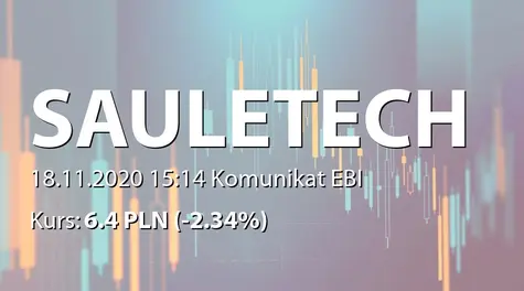 Saule Technologies S.A.: SA-Q3 2020 - skorygowany (2020-11-18)