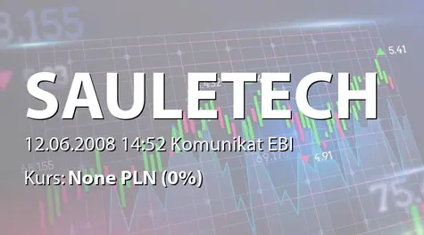 Saule Technologies S.A.: WZA - podjÄte uchwały: podział zysku (2008-06-12)