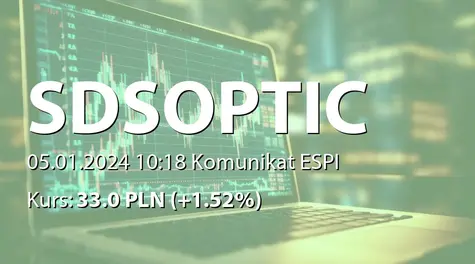 SDS Optic S.A.: NWZ - podjęte uchwały: emisja warrantów serii B i akcji serii G, zmiana uchwał ws. pokrycia straty za lata 2021-2022 (2024-01-05)