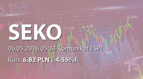 Seko S.A.: SA-Q1 2016 (2016-05-06)