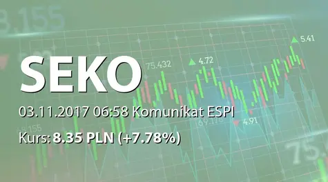 Seko S.A.: SA-Q3 2017 (2017-11-03)