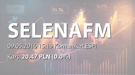 Selena FM S.A.: Rekomendacja Zarządu ws. wypłaty dywidendy - 0,30 PLN (2016-05-09)