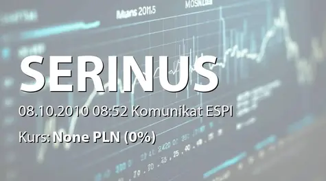 Serinus Energy Plc: Aktualizacja informacji o odwiercie Lempuyang-1 w Bloku L w Brunei  (2010-10-08)