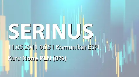 Serinus Energy Plc: Decyzja o zamiarze notowania na AIM i plany podwyższenia kapitału na tym rynku (2011-05-11)